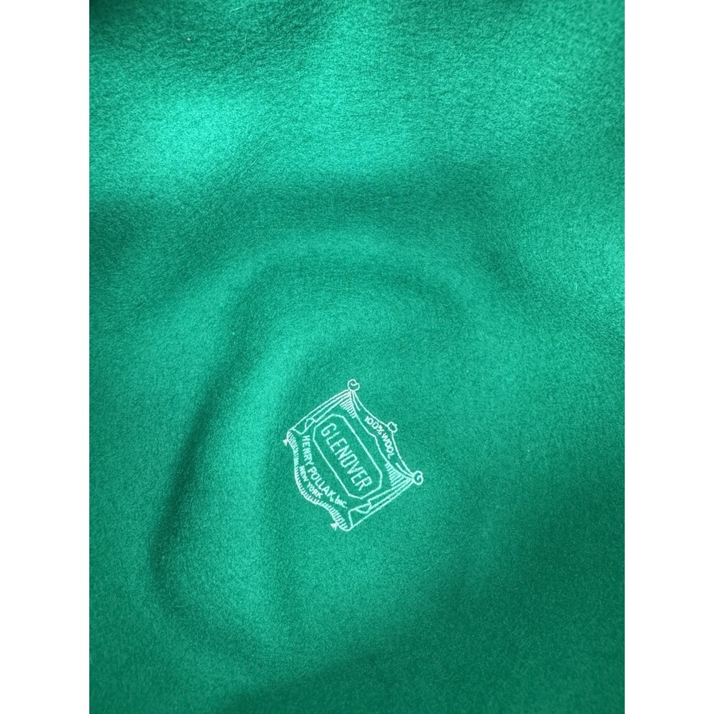 Vintage 60's Oleg Cassini Green Wool Cloche Hat Union Made Equestrian Chic - Picture 12 of 16